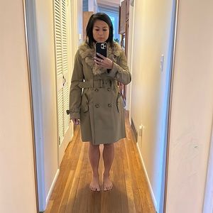 BB DAKOTA Faux Fur Trench Coat
